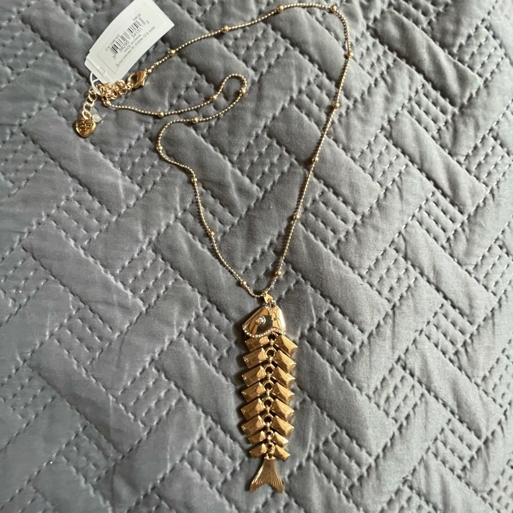 Betsy Johnson Fish Necklace NWT